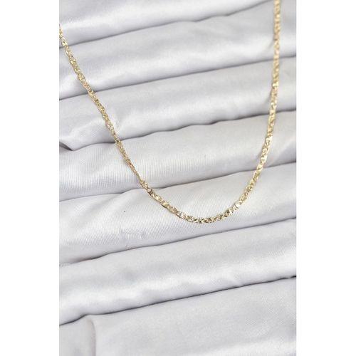 CM 14K Gold Renk Pirinç Lazer Model 60 cm Kadın Kolye