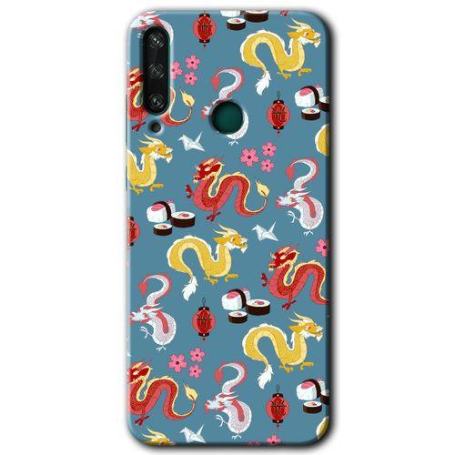 Huawei Y6P Kılıf HD Desen Baskılı Arka Kapak - Funky Dragon