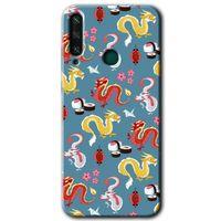 Huawei Y6P Kılıf HD Desen Baskılı Arka Kapak - Funky Dragon