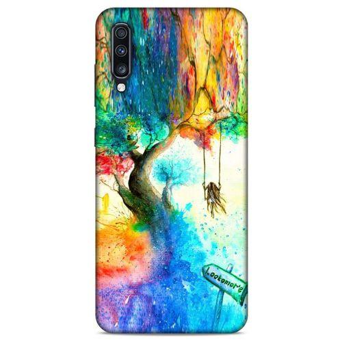 Samsung Galaxy A70 Kılıf Depresyon (15) Antişok Kılıf Yeşil Kahve