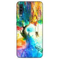 Samsung Galaxy A70 Kılıf Depresyon (15) Antişok Kılıf Yeşil Kahve