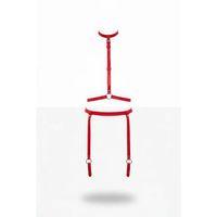 Kırmızı Harness Takım Suni Deri O Halka Detaylı Vücut Aksesuarı - Brf230