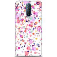 Oppo RX17 Pro Kılıf HD Baskılı Kılıf - Renkli Benekler + Tam Ekran Koruyucu