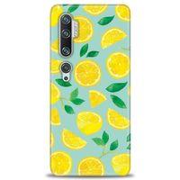 Xiaomi Mi Note 10 Kılıf HD Baskılı Kılıf - Limon Dilimleri + Tam Ekran Koruyucu