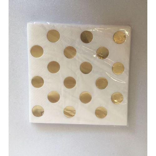 PEÇETE GOLD PUANLI VARAK BASKILI BEYAZ 16'LI