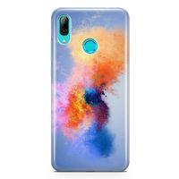 Huawei P Smart 2019 Kılıf Color Splash Arka Kapak Koruma Desenli Full Koruyucu