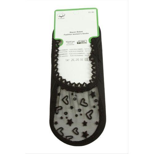 Kalp Dantel Babet Çorap