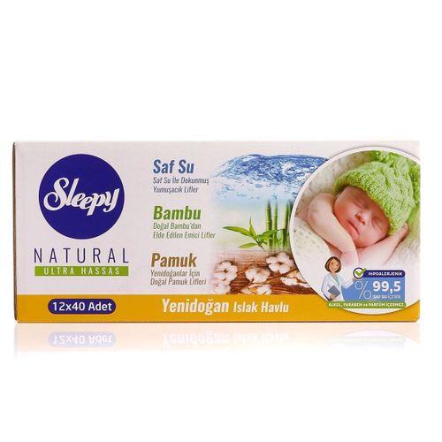 Sleepy Natural Yenidoğan Islak Mendil 12x40 480 Yaprak