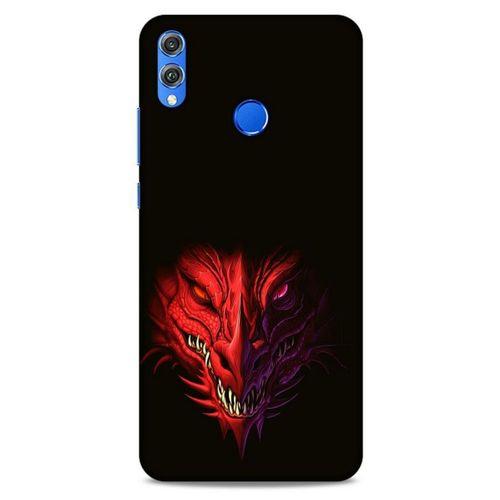 Huawei Honor 8x Kılıf Dragons (16) Kalın Kılıf Kırmızı King Ejderha