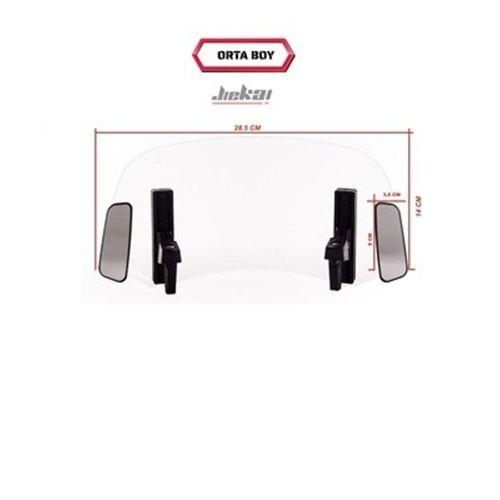 SEVGENT Dikiz Aynalı Çift Bağlantılı Asansörlü Deflektör 29X14