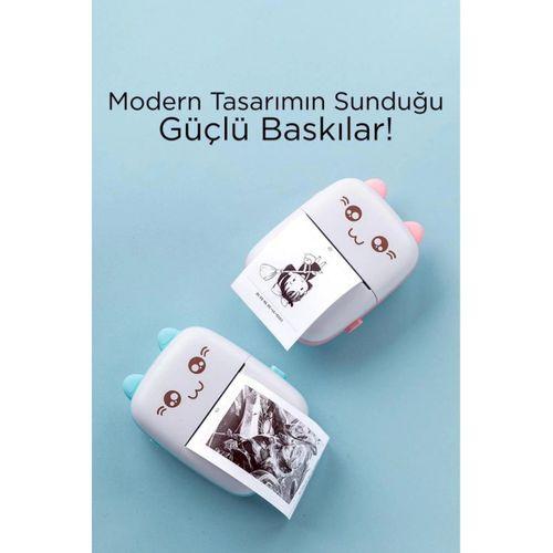 C9 Pembe Mini Yazıcı Taşınabilir Termal Yazıcı Kablosuz Bağlantı Ap Kontrol Cep Yazıcısı