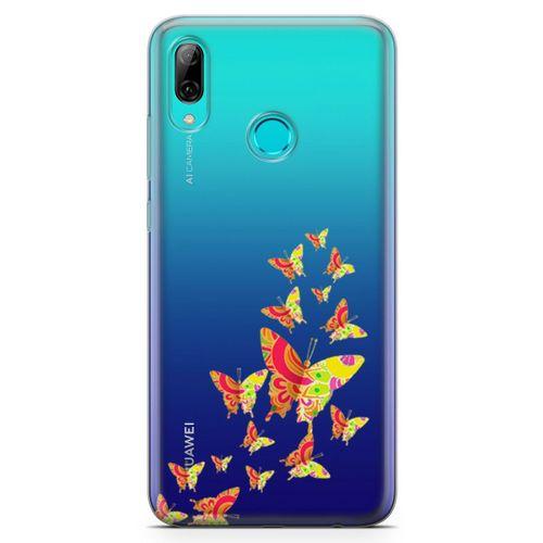 Huawei Y7 2019 Kılıf Colorful Kelebek Arka Kapak Koruma Desenli Full Koruyucu