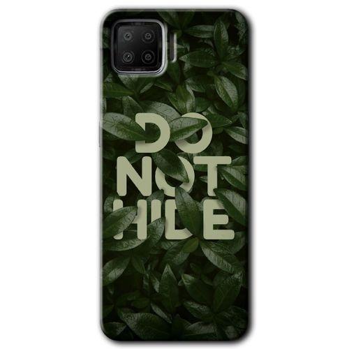 Oppo A73 Kılıf Baskılı Kapak - Do Not Hide + 5D Tam Kaplayan Cam