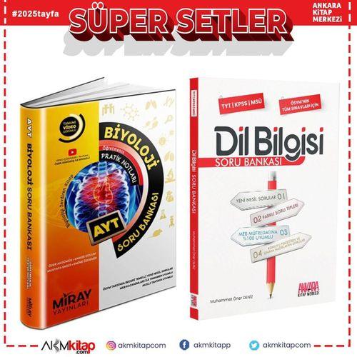 Miray AYT Biyoloji ve AKM Dil Bilgisi Soru Bankası Seti 2 Kitap