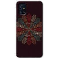 Samsung Galaxy M31s Kılıf Kapak - Mandala Flower Wal +Hayalet Ekran Yandan Gözükmez