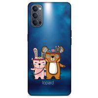 Oppo Reno 4 Kılıf FunnyMaX (2) Kabı Lacivert Beyaz