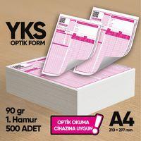 YKS-MSÜ Deneme Sınavları İçin 500 Adet (90 GR) Optik Form - Optik Okuma Uyumlu