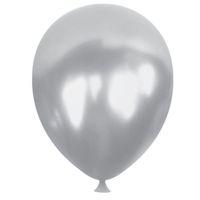 Balon Metalik Gümüş Renkli Balon - 10 adet