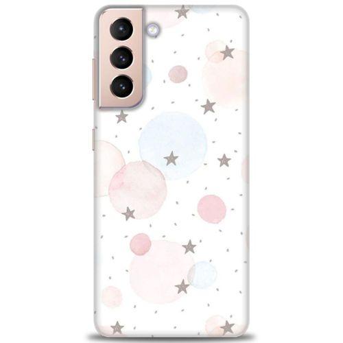 Samsung Galaxy S21 FE Kılıf HD Baskılı Kılıf - Yıldız Puantiye + Tam Ekran Koruyucu