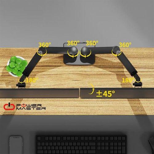 PowerMaster PM-252D 13-32'' Amortisörlü Stand Çift Kol LCD-LED Gaming Monitör Tutucu Stand Askı Aparatı
