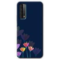 Potkal Hediye Fabrikası Huawei P Smart 2021 Kılıf HD Desen Baskılı Arka Kapak - Çizim Çiçekleri