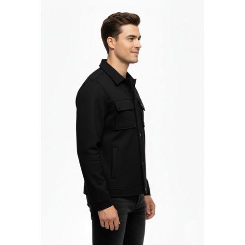 Erkek Siyah Silim Fit Mevsimlik Süet Spor Mont BGL-ST05016