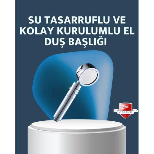 Yüksek Basınçlı 3 Fonksiyonlu Duş Başlığı
