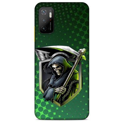 Xiaomi Poco M3 Pro Uyumlu Kılıf Motorsiklet (29) Arka Koruma Kılıfı Kurukafa