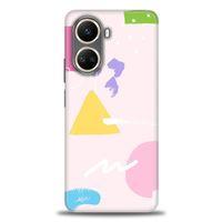 Huawei Nova 10 SE Kılıf HD Baskılı Kılıf - Üçgen Kare + Tam Ekran Koruyucu