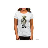 Star Wars Yoda May the Force Be With You Beyaz Kadın Tişört