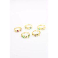 6'lı Taşlı Yüzük Seti - Altın