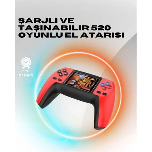 P5 Mini Retro Oyun Konsolu – Tak-çalıştır, 520 Hazır Oyun, Portatif Kullanım