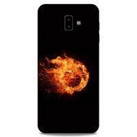 Lopard Samsung Galaxy J6 Plus Uyumlu Kılıf FireX (29) Arka Koruma Kılıfı Ateş Topu