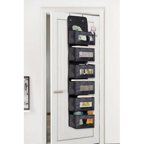 6 Katlı Kapı Arkası Düzenleyici Raf Bebek Eşyası Çocuk Odası Banyo Organizer Antrasit