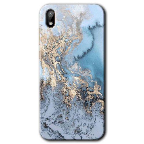 Huawei Y5 2019 Kılıf HD Desen Baskılı Arka Kapak - Eski Mermer + Kırılmaz Cam