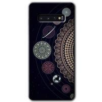 MRCİLETİSİM MRCİLETİSİM Samsung Galaxy S10 Kılıf HD Desen Baskılı Arka Kapak + Temperli Cam - Gezegen Döngüsü