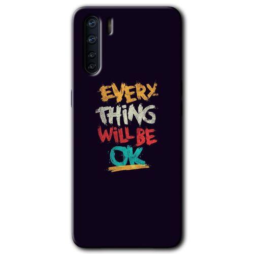 Potkal Hediye Fabrikası Oppo A91 Kılıf HD Baskılı Desen + Hayalet Cam Yandan Görünmez