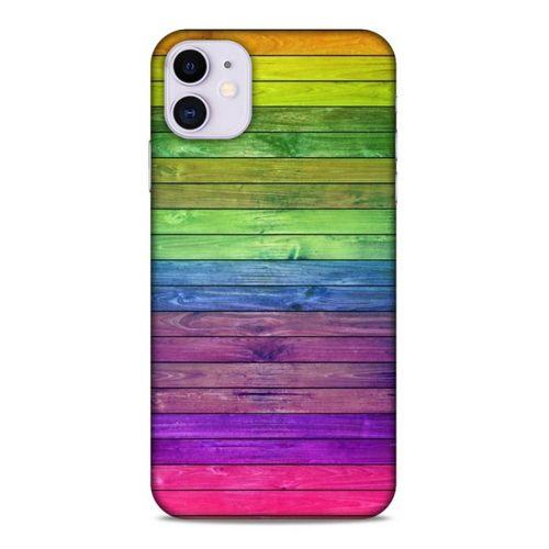 Lopard Apple Iphone 11 Uyumlu Kılıf Wood'X (26) Tpu Silikon Kılıf Desenli