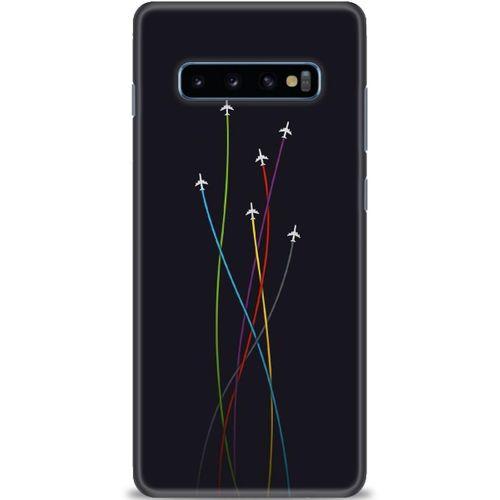 Samsung Galaxy S10 Plus Kılıf HD Baskılı Kılıf - Uçaklar + Tam Ekran Koruyucu