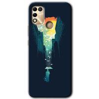 İnfinix Hot 11 Play Kılıf HD Desen Baskılı Arka Kapak - City Bird Sky