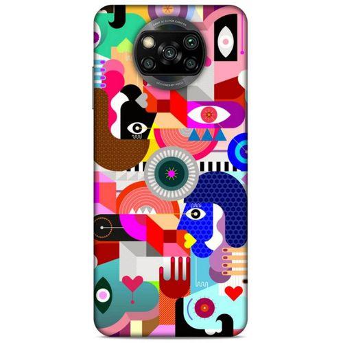 Lopard Xiaomi Redmi Poco X3 Uyumlu Kılıf Soyut Sanat (21) Baskılı Koruyucu Kapak