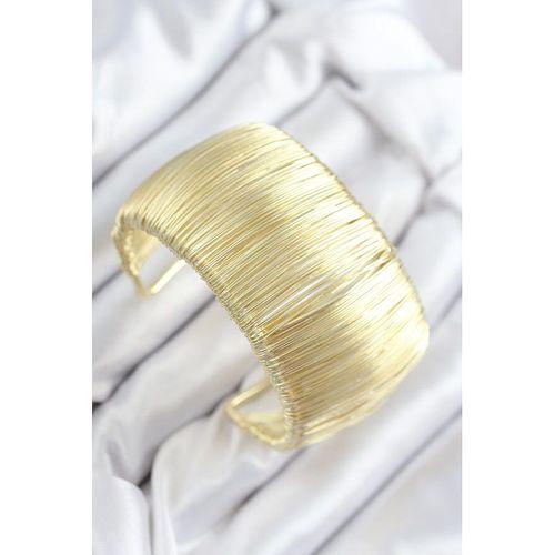 Pirinç Tel Sarma Model Gold Renk Kadın Bileklilk