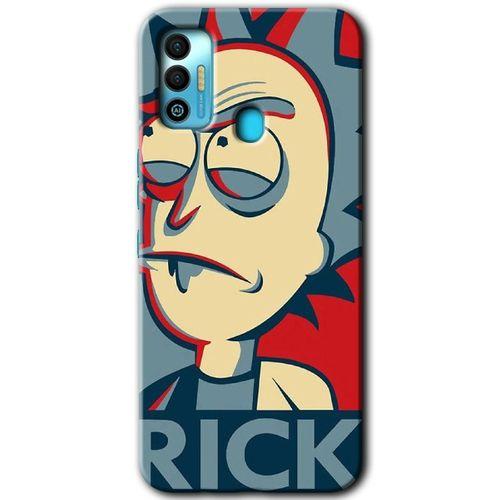 Tecno Spark 7T Kılıf HD Desen Baskılı Arka Kapak+Temperli Cam - Rick News
