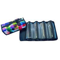 STİLO KUMAŞ DÖRTLÜ KALEM ÇANTASI DESENLİ ( Desen-3 )