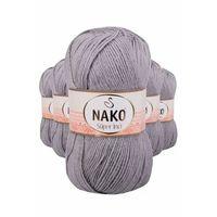 5 Adet Süper İnci El Örgü İpi 100 gr Gri 11538