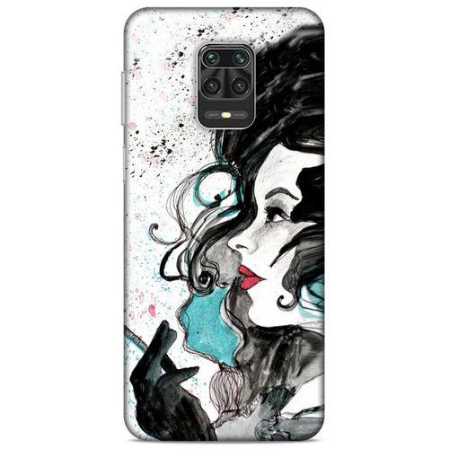 Lopard Xiaomi Redmi Note 9S Uyumlu Kılıf Sürreal Yüzler ♀ (24) Darbe Emici Kılıf Desenli