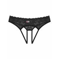 Özel Bölgesi Açık Kadın Siyah Fantazi Külot