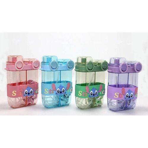 Stitch Çift Bölmeli Pipetli Matara & Suluk Alk5107