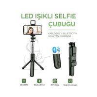 Led Işıklı Selfie Çubuğu Bluetooth Kumandalı Kablosuz Tripot Selfie Monopod Selfie Stick
