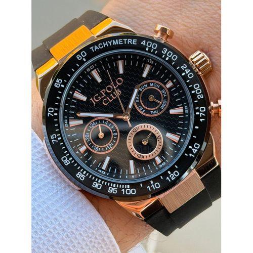 JG.Polo Club Silikon Kordon 2 Yıl Garantili 5 Atm Suya Dayanıklı Erkek Kol Saati+Bileklik SL.11908.4